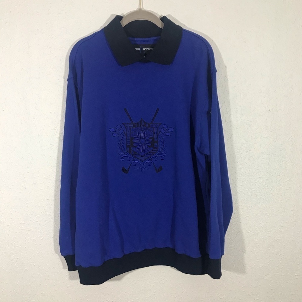 Escada‎ Sport Royal & Black Embroidered Sweatshirt